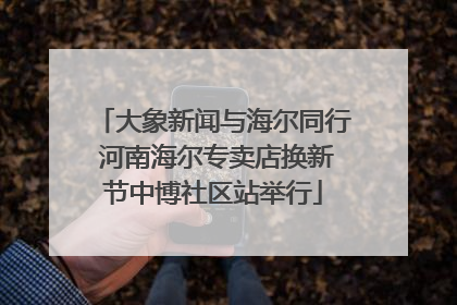 大象新闻与海尔同行 河南海尔专卖店换新节中博社区站举行