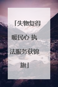 失物复得暖民心 执法服务获锦旗