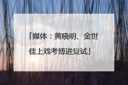 媒体：黄晓明、金世佳上戏考博进复试