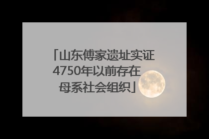 山东傅家遗址实证4750年以前存在母系社会组织