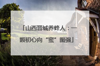 山西晋城养蜂人：一颗初心向“蜜”图强