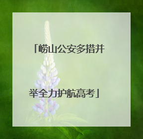 崂山公安多措并举全力护航高考