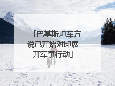 巴基斯坦军方说已开始对印展开军事行动