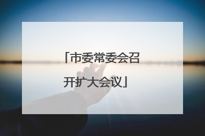 市委常委会召开扩大会议