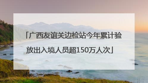 广西友谊关边检站今年累计验放出入境人员超150万人次