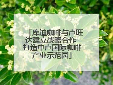 库迪咖啡与卢旺达建立战略合作 打造中卢国际咖啡产业示范园