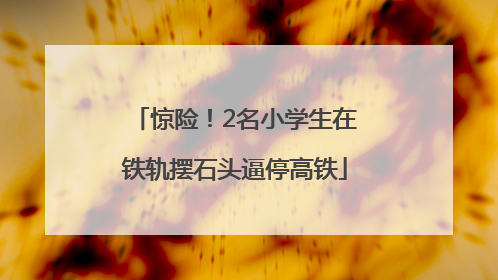 惊险！2名小学生在铁轨摆石头逼停高铁