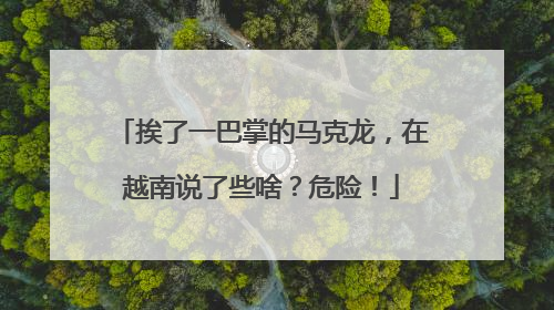 挨了一巴掌的马克龙，在越南说了些啥？危险！