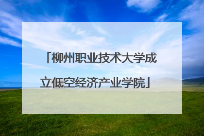 柳州职业技术大学成立低空经济产业学院