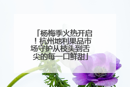 杨梅季火热开启！杭州地利果品市场守护从枝头到舌尖的每一口鲜甜
