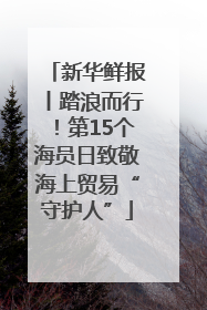 新华鲜报丨踏浪而行！第15个海员日致敬海上贸易“守护人”