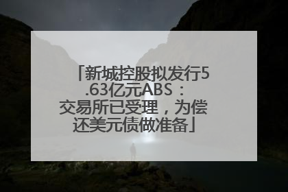 新城控股拟发行5.63亿元ABS：交易所已受理，为偿还美元债做准备