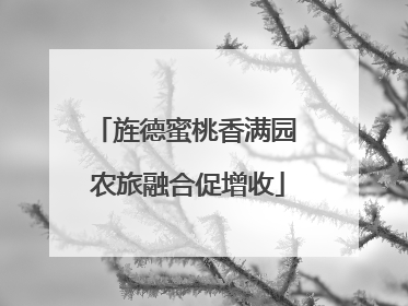 旌德蜜桃香满园 农旅融合促增收