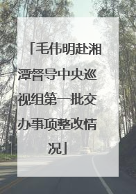 毛伟明赴湘潭督导中央巡视组第一批交办事项整改情况