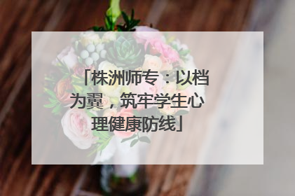 株洲师专：以档为翼，筑牢学生心理健康防线
