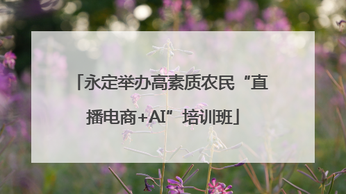 永定举办高素质农民“直播电商+AI”培训班