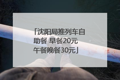 沈阳局推列车自助餐 早餐20元午餐晚餐30元