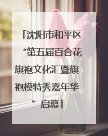 沈阳市和平区“第五届百合花旗袍文化汇暨旗袍模特秀嘉年华”启幕