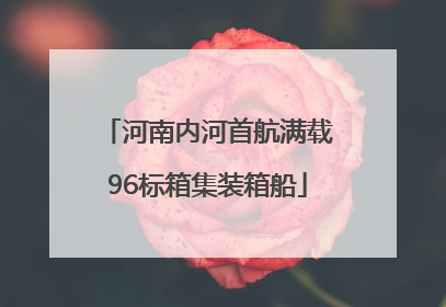 河南内河首航满载96标箱集装箱船