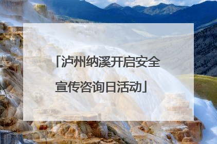 泸州纳溪开启安全宣传咨询日活动
