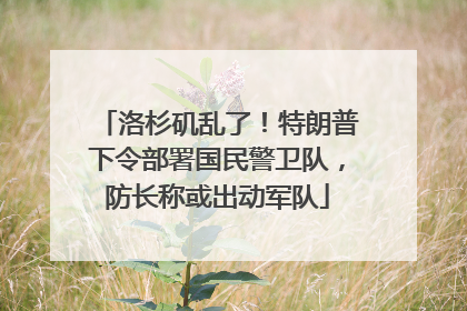 洛杉矶乱了！特朗普下令部署国民警卫队，防长称或出动军队