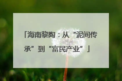 海南黎陶：从“泥间传承”到“富民产业”