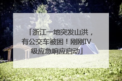浙江一地突发山洪，有公交车被困！刚刚Ⅳ级应急响应启动