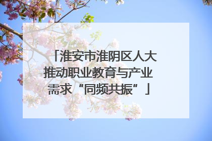 淮安市淮阴区人大推动职业教育与产业需求“同频共振”