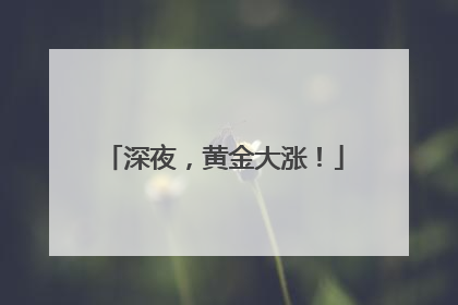 深夜，黄金大涨！