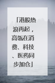港股热浪再起，高瓴在消费、科技、医药同步加仓