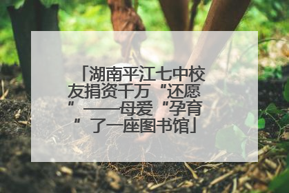 湖南平江七中校友捐资千万“还愿”——母爱“孕育”了一座图书馆
