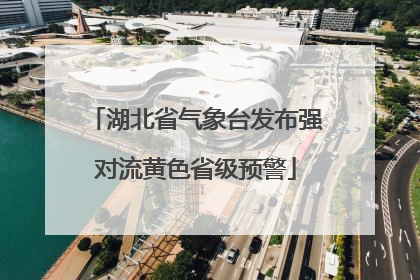 湖北省气象台发布强对流黄色省级预警