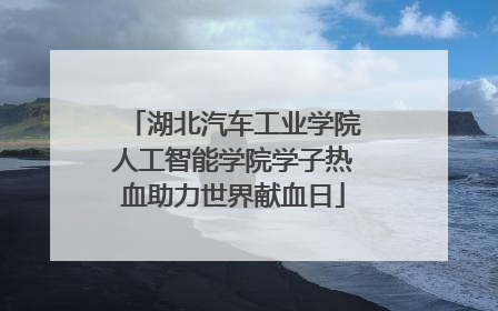 湖北汽车工业学院人工智能学院学子热血助力世界献血日