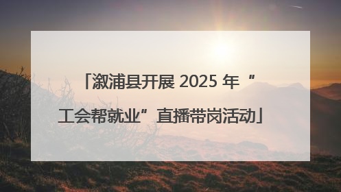 溆浦县开展 2025 年“工会帮就业”直播带岗活动
