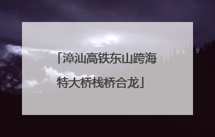 漳汕高铁东山跨海特大桥栈桥合龙