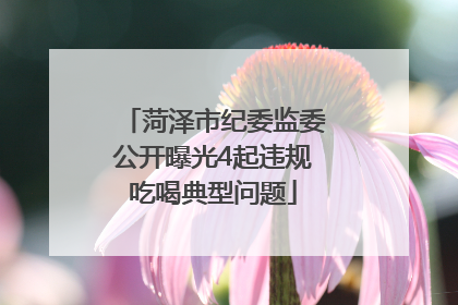 菏泽市纪委监委公开曝光4起违规吃喝典型问题