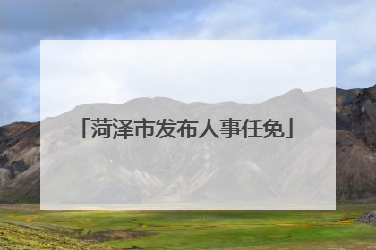 菏泽市发布人事任免