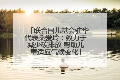 联合国儿基会驻华代表桑爱玲：致力于减少碳排放 帮助儿童适应气候变化