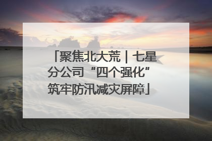 聚焦北大荒｜七星分公司“四个强化”筑牢防汛减灾屏障