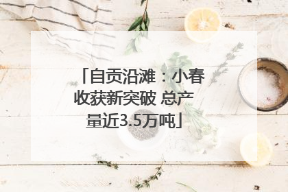 自贡沿滩：小春收获新突破 总产量近3.5万吨
