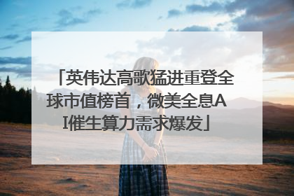 英伟达高歌猛进重登全球市值榜首，微美全息AI催生算力需求爆发