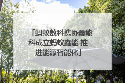蚂蚁数科携协鑫能科成立蚂蚁鑫能 推进能源智能化