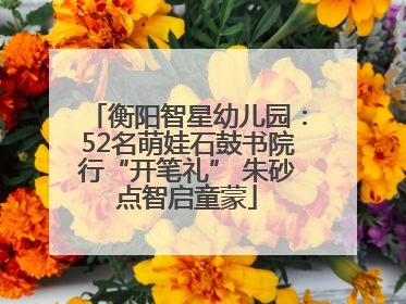 衡阳智星幼儿园：52名萌娃石鼓书院行“开笔礼” 朱砂点智启童蒙