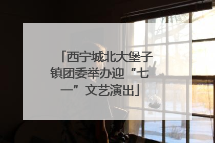 西宁城北大堡子镇团委举办迎“七一”文艺演出