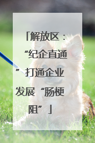 解放区：“纪企直通”打通企业发展“肠梗阻”