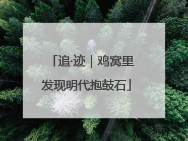 追·迹｜鸡窝里发现明代抱鼓石