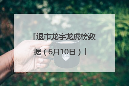 退市龙宇龙虎榜数据（6月10日）