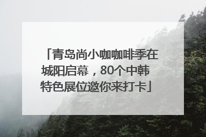 青岛尚小咖咖啡季在城阳启幕，80个中韩特色展位邀你来打卡