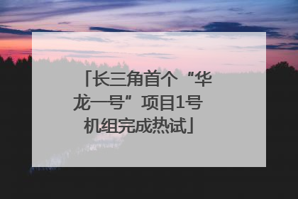 长三角首个“华龙一号”项目1号机组完成热试