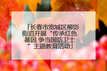 长春市宽城区柳影街道开展“传承红色基因 争当国防卫士”主题教育活动
